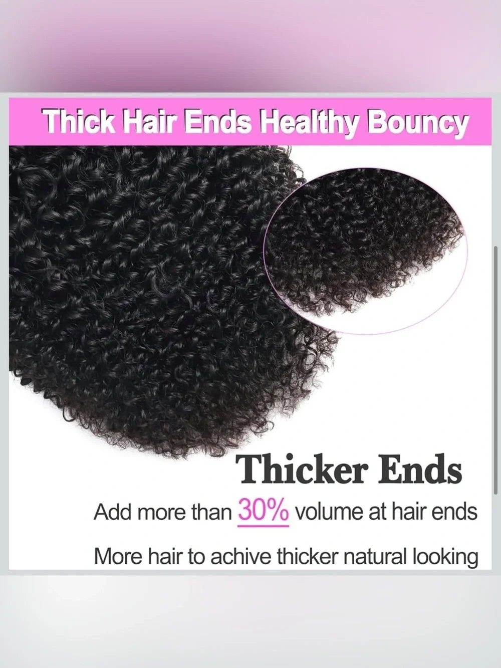 NWT - 20” Kinky Curly Clip-In Human Hair Extensions P4/27 | 7 Piece Set